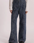 Jeans Palazzo in Jacquard Animalier