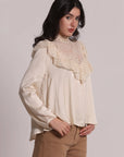 Blusa in Raso con Pizzo Mimi Muà