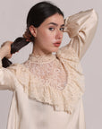 Blusa in Raso con Pizzo Mimi Muà