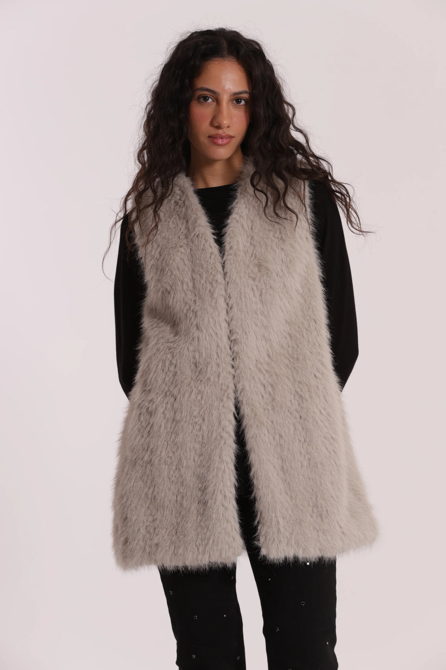 Gilet Lungo effetto Montone Mimi Muá