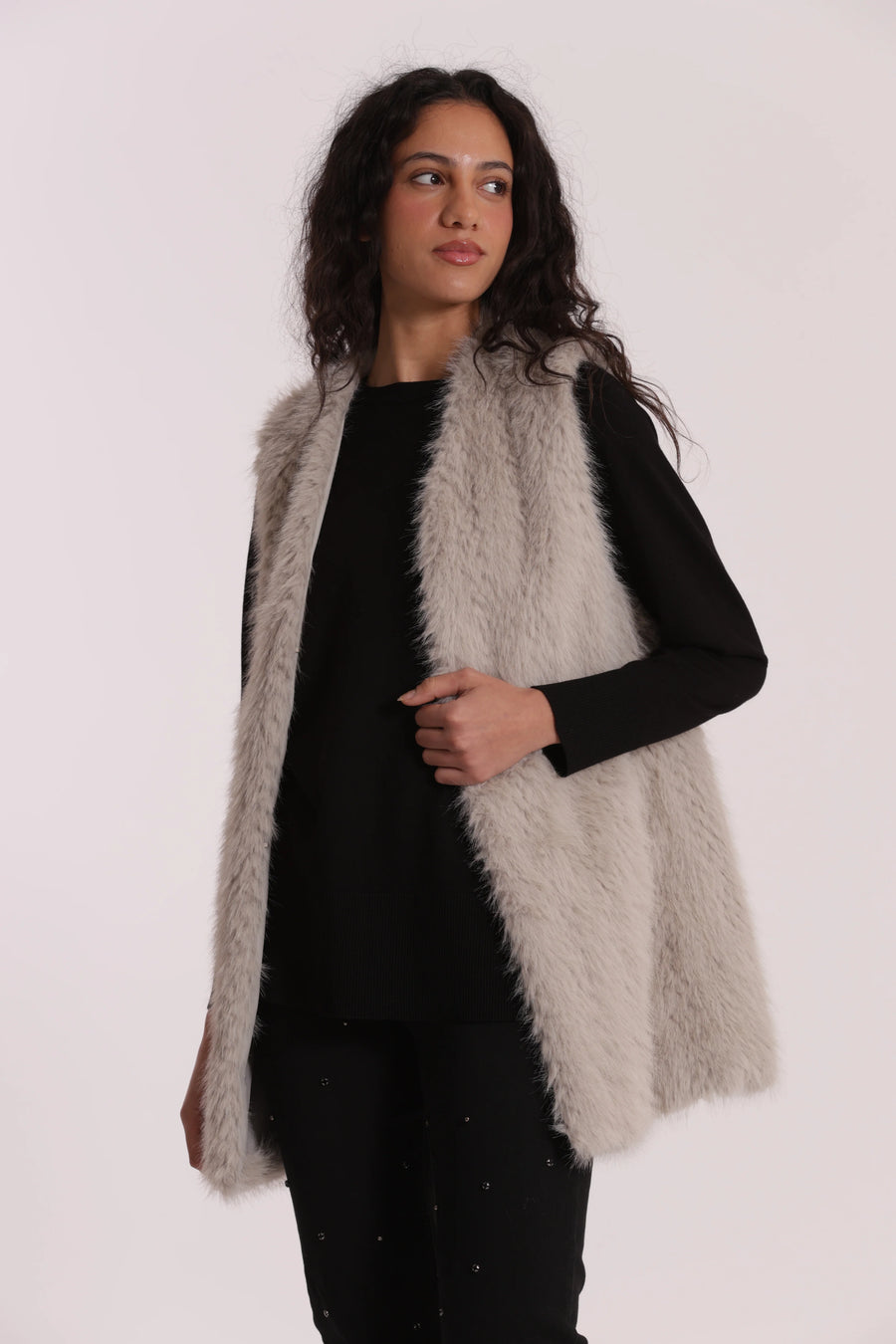 Gilet Lungo effetto Montone Mimi Muá