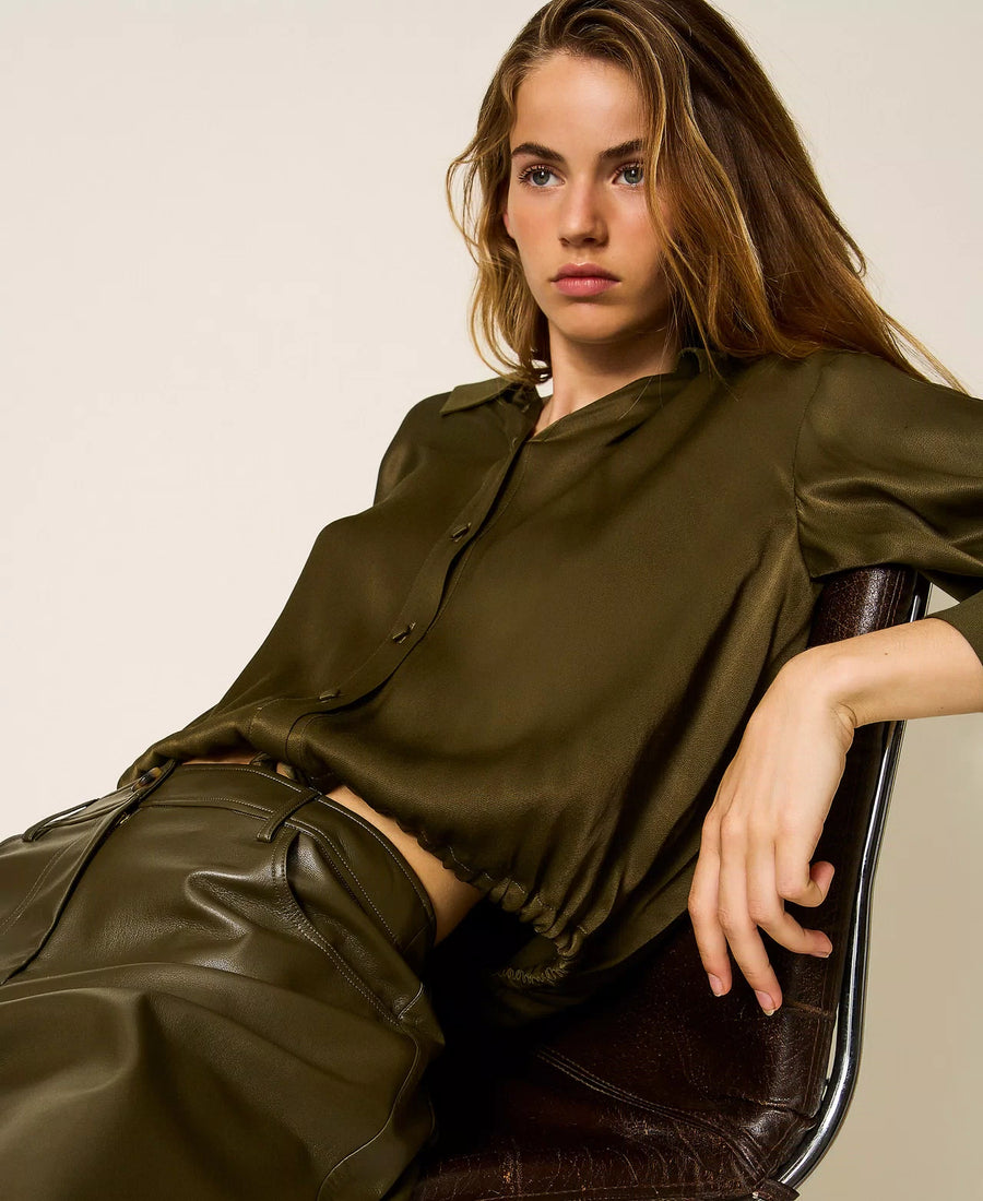 Camicia Twinset in Raso con Coulisse