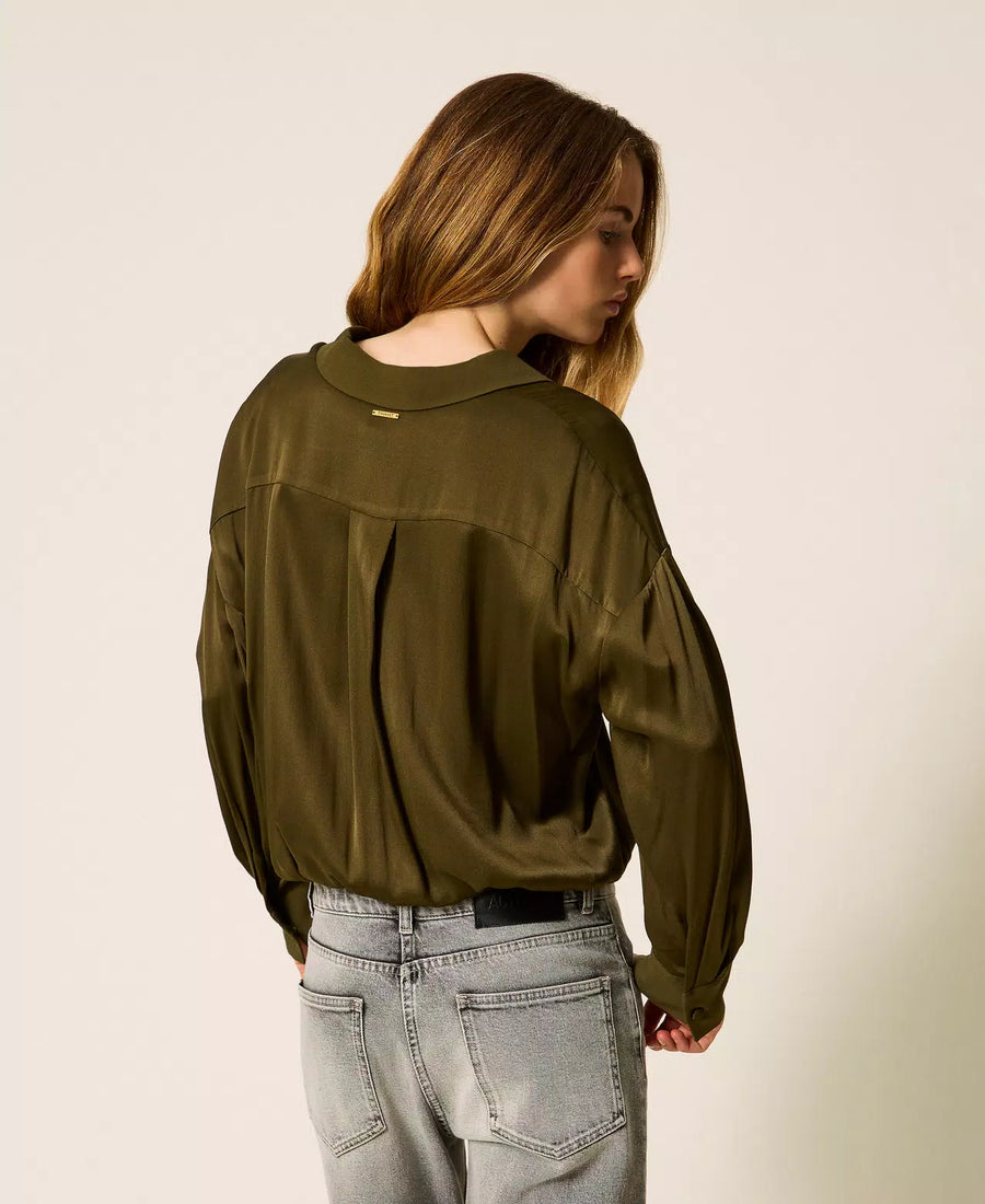 Camicia Twinset in Raso con Coulisse