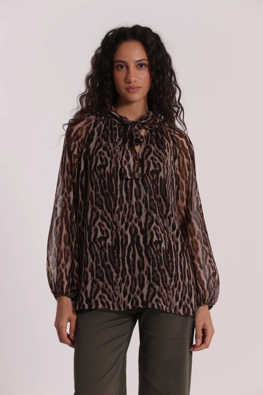 Blusa con Fusciacca Animalier Mimì Muà