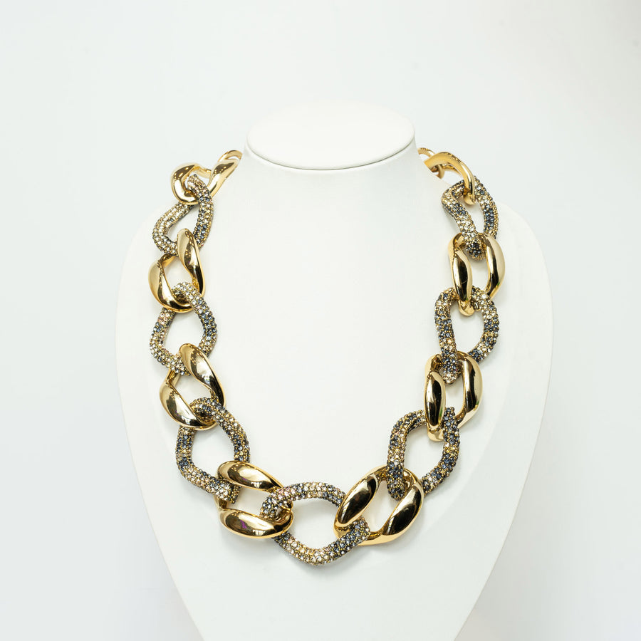 Twin Sparkle Chain Animalier necklace