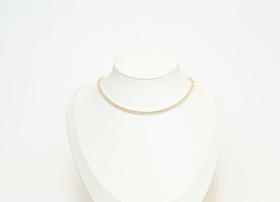 Tennis Necklace Gold