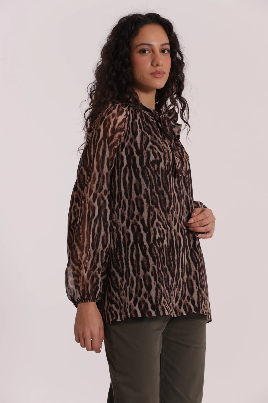 Blusa con Fusciacca Animalier Mimì Muà