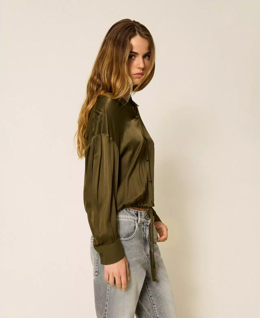Camicia Twinset in Raso con Coulisse