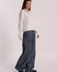 Jeans Palazzo in Jacquard Animalier