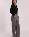 Pantalone Palazzo con Applicazione di Strass