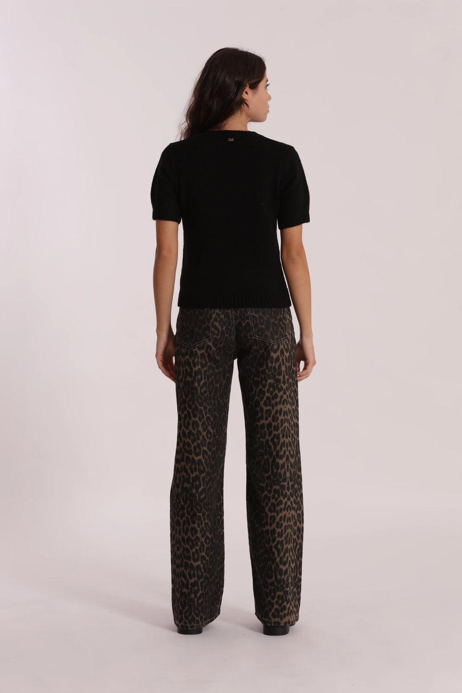 Jeans Wide Leg Leopardato Mimi Muà