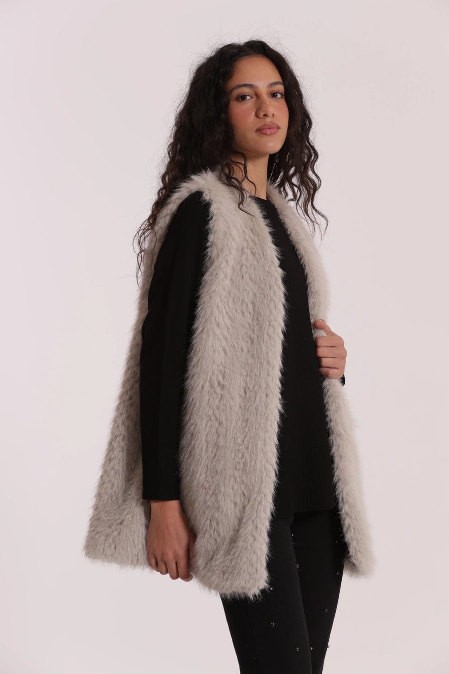 Gilet Lungo effetto Montone Mimi Muá