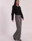 Pantalone Palazzo con Applicazione di Strass
