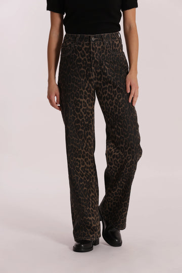 Jeans Wide Leg Leopardato Mimi Muà