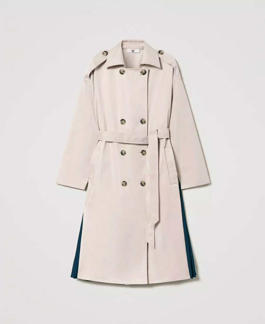 Trench TwinSet con retro plissé