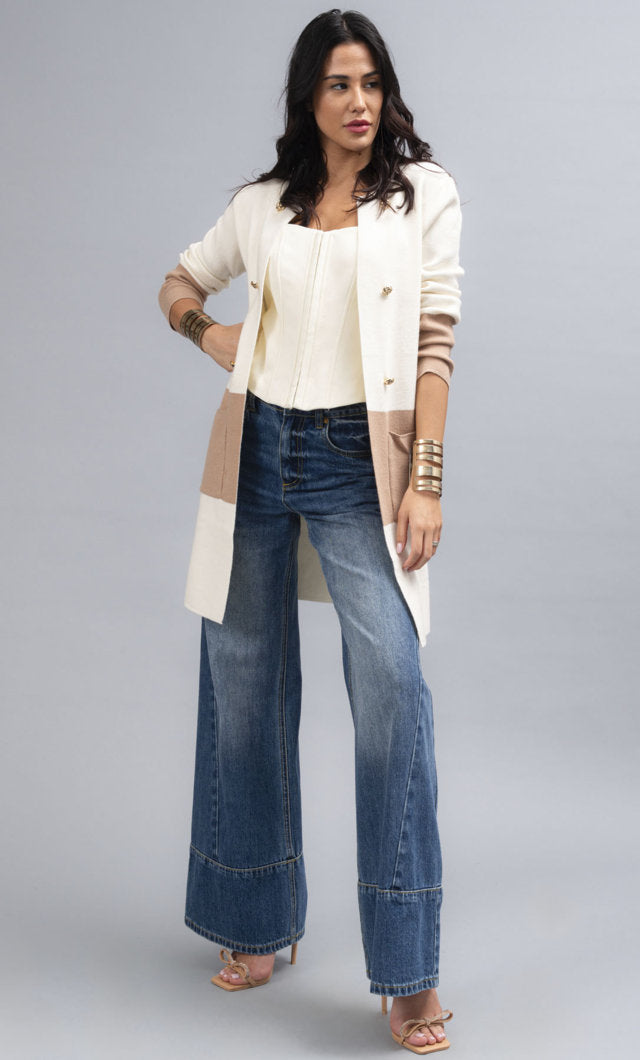 Cardigan Bicolor Koralline