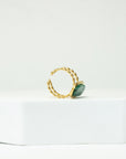 Emerald Marble Ring