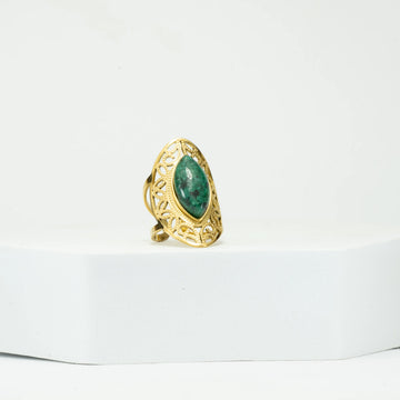 Boho Emerald Ring