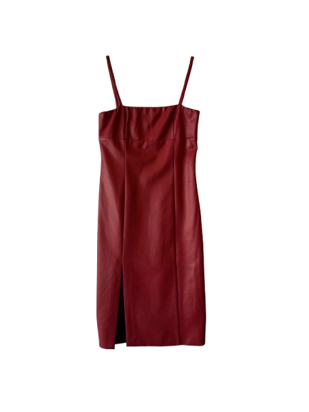 Abito in Ecopelle con Spacco Koralline