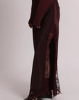 Gonna Midi con Spacco e Bordo in Pizzo Mimi Muà