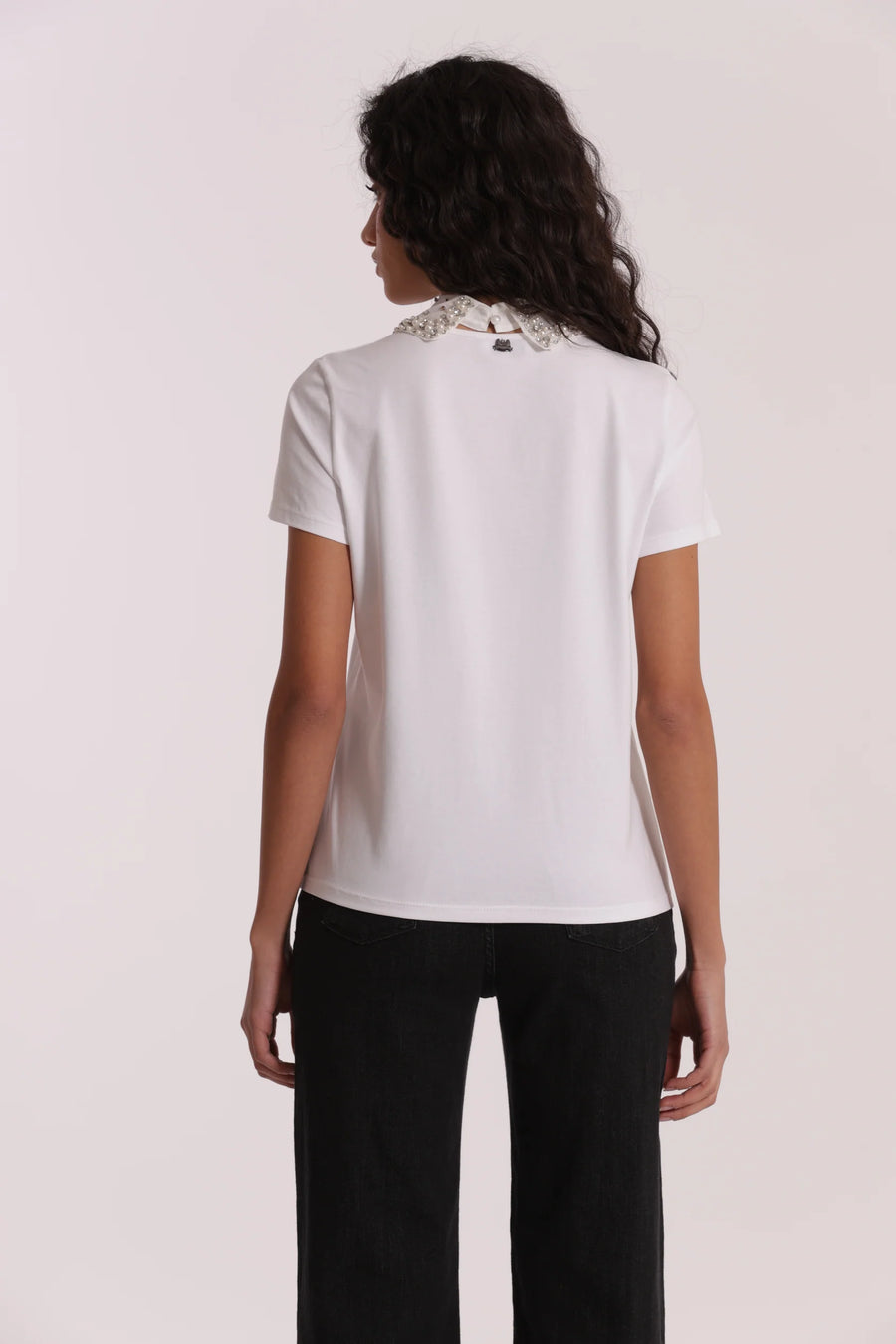 T-Shirt con Colletto Decorato Mimi Muà