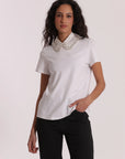 T-Shirt con Colletto Decorato Mimi Muà