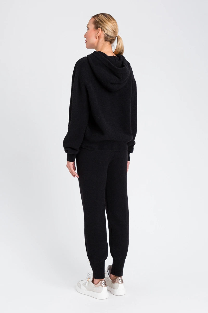Felpa Twinset con Cappuccio e Ricamo
