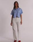 Jeans con Ricamo Floreale Mimi Muà