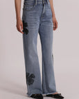 Jeans con Ricamo Floreale Mimi Muà