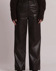 Pantalone Wide Leg in Simil Pelle