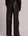 Pantalone Wide Leg in Simil Pelle