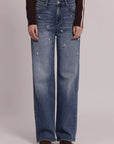 Jeans Wide Leg con Castoni Gioiello Mimi Muà