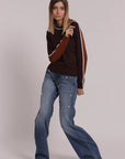 Jeans Wide Leg con Castoni Gioiello Mimi Muà