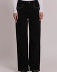 Jeans Wide Leg con Borchie e Strass sulle Tasche