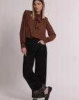Jeans con Risvolto Animalier