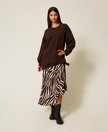 Gonna asimmetrica Twinset Animalier