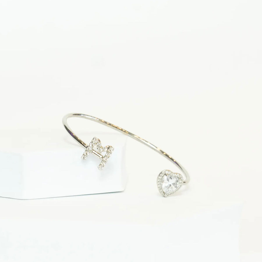 Customized Sparkling Initial Bracelet