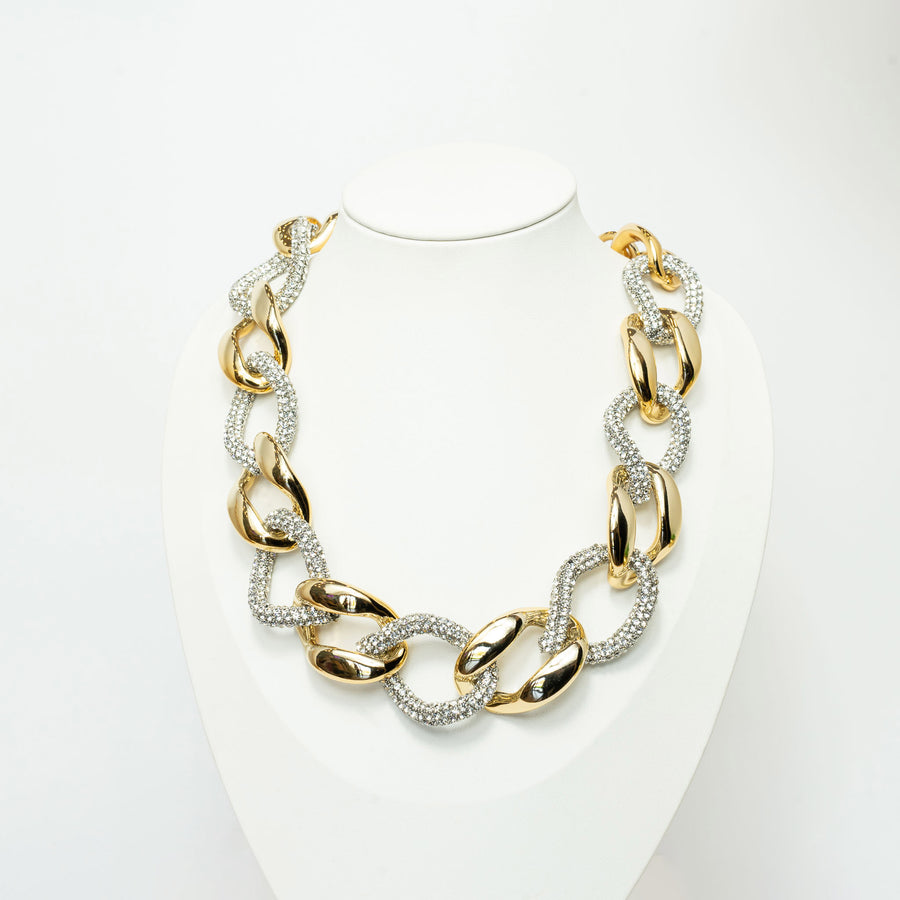 Twin Sparkle Chain necklace