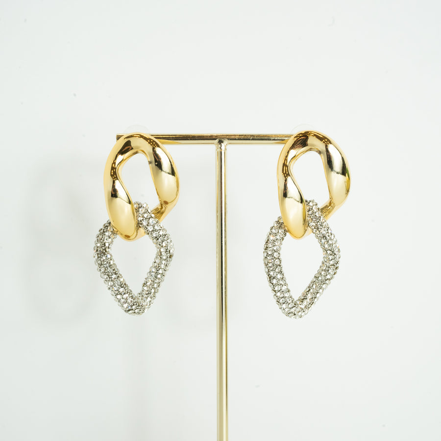 Twin Sparkle Chain earrings