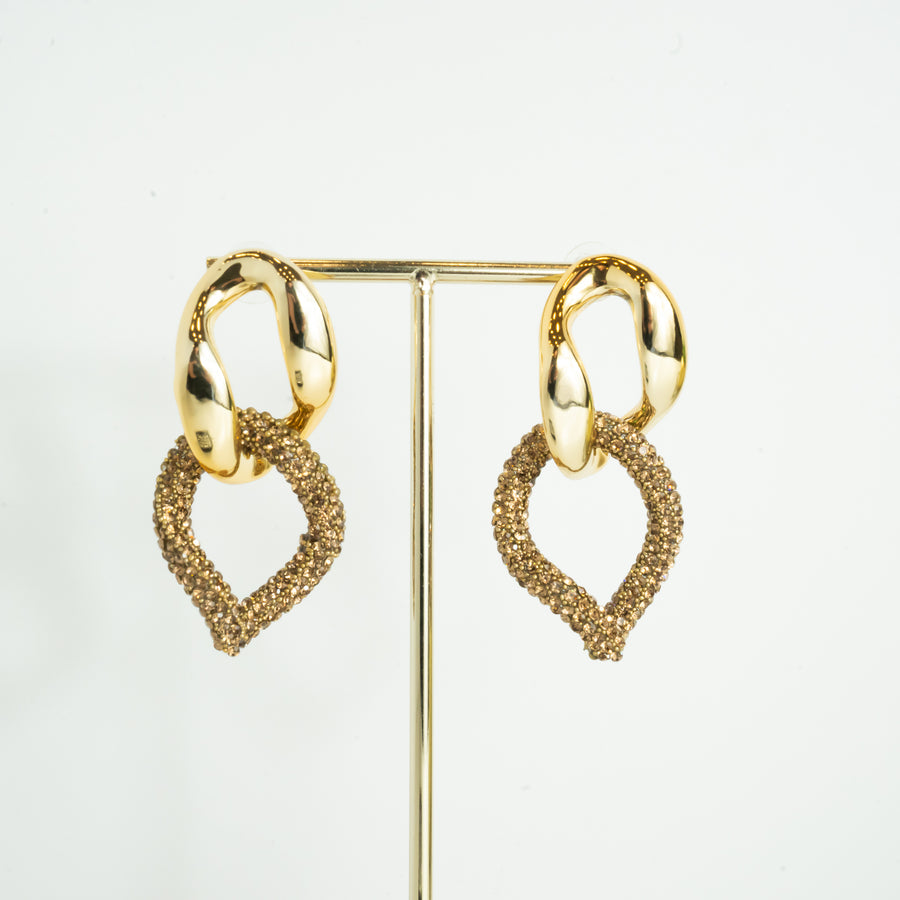 Twin Sparkle Chain earrings